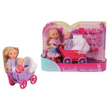 Evi z wózkiem i laleczką, 2 rodzaje